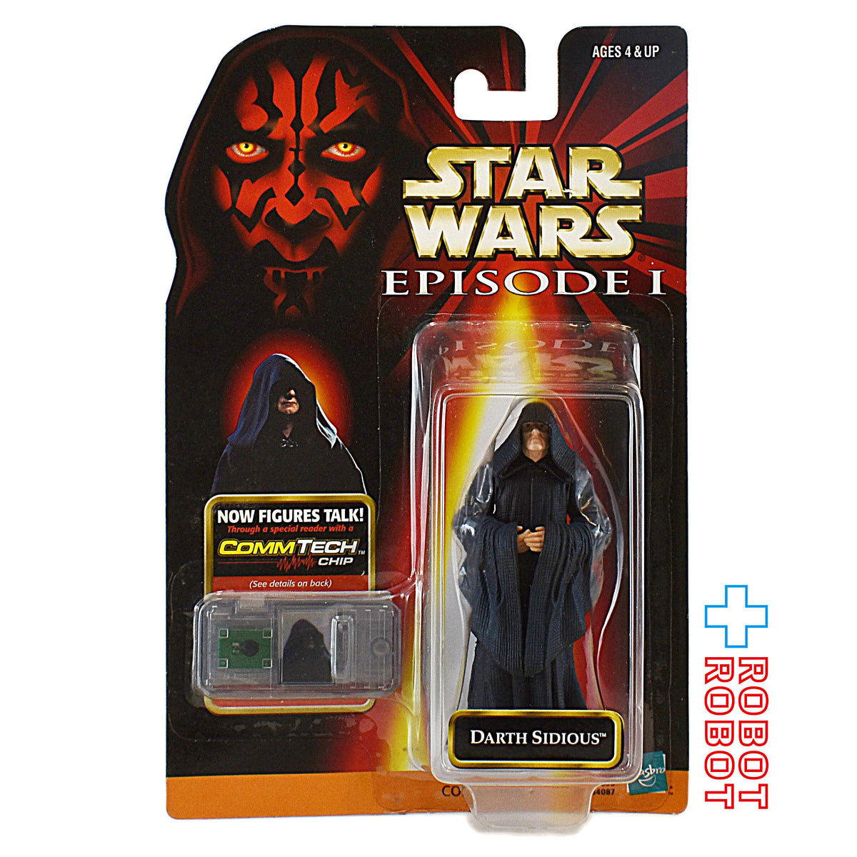 ※パッケージダメージ：スター・ウォーズ EP1 コムテック ダース・シディアス 3.75インチ アクションフィギュア 国内版 未開封