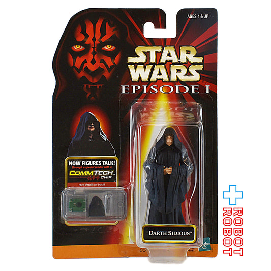 ※パッケージダメージ：スター・ウォーズ EP1 コムテック ダース・シディアス 3.75インチ アクションフィギュア 国内版 未開封