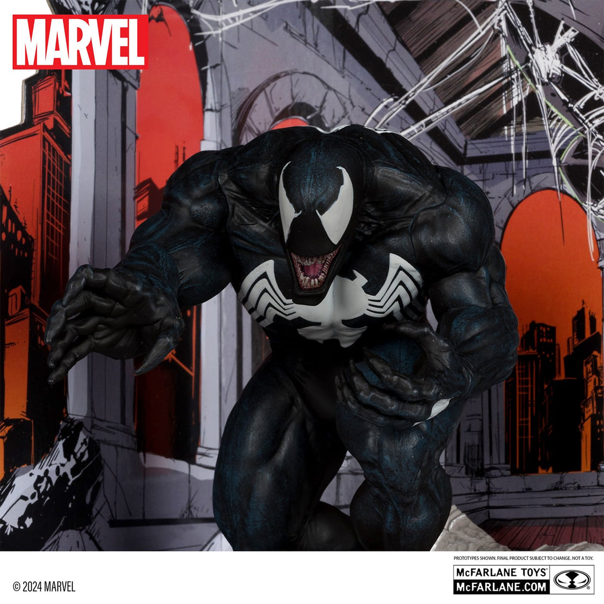マクファーレン・トイズ マーベル シーン・フィギュア #007 ヴェノム トッド・マクファーレン・トイズ／The Amazing Spider-Man Vol.1 #316 1/6 スタチューフィギュア 未開封 ※難有り