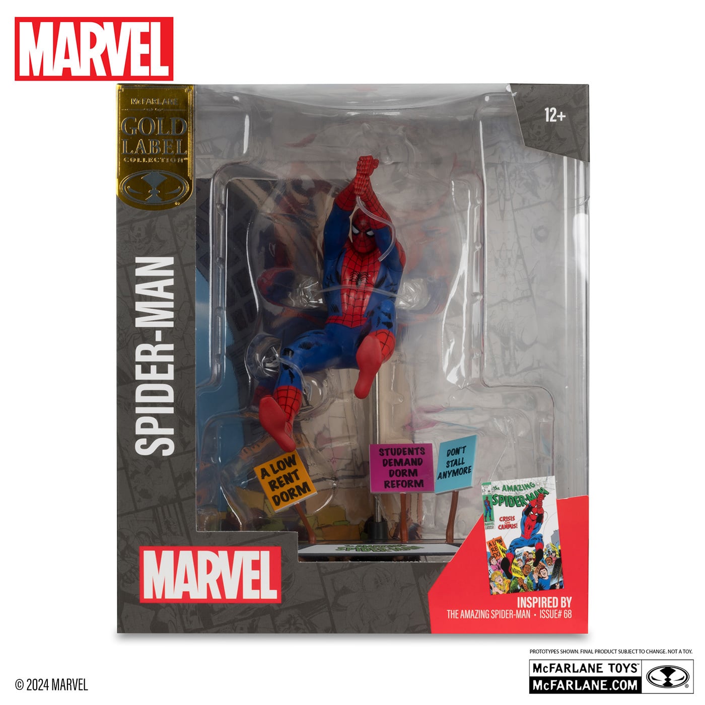 マクファーレン・トイズ マーベル シーン・フィギュア #006 スパイダーマン ジョン・ロミータ Sr.／The Amazing Spider-Man Vol.1 #68 1/6 スタチューフィギュア 未開封 ※難有り