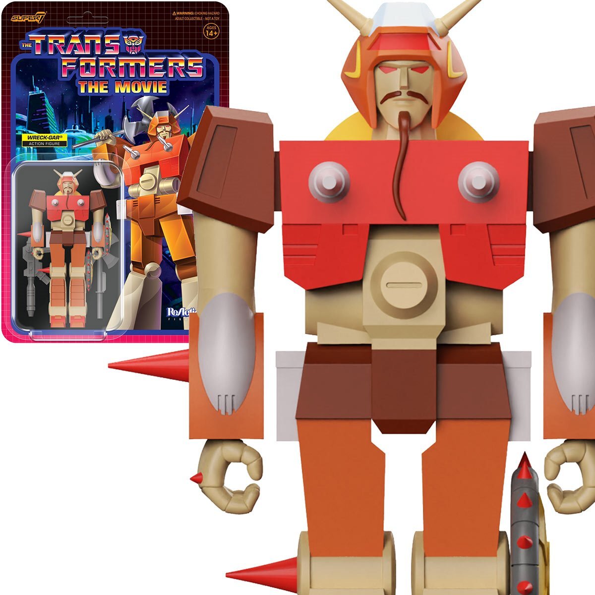 リ・アクション 超ロボット生命体トランスフォーマー ウェーブ6 レックガー G1 4インチ アクションフィギュア (スーパー7) 未開封