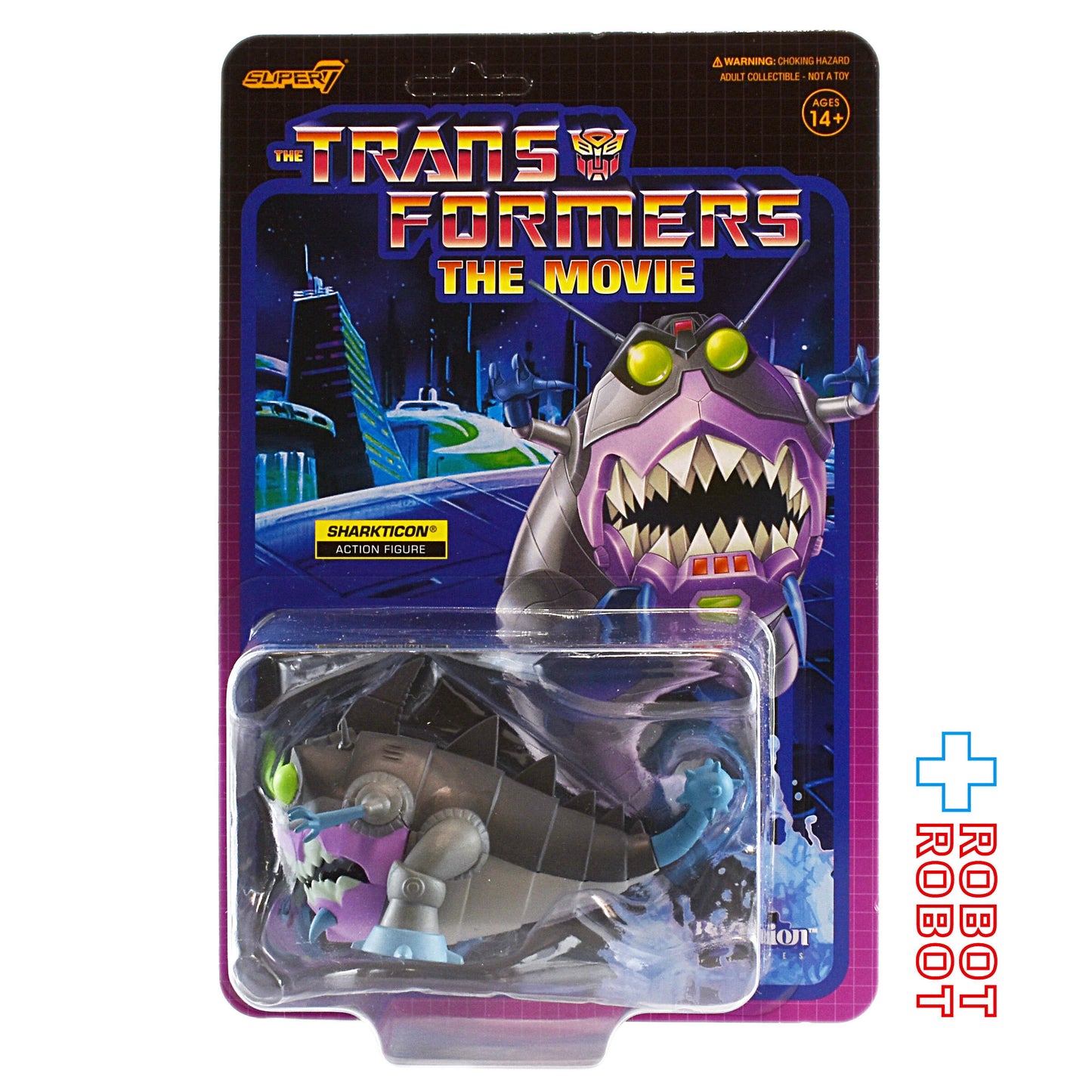 ⚫️リ・アクション 超ロボット生命体トランスフォーマー ウェーブ6 シャークトロン G1 4インチ アクションフィギュア (スーパー7) 未開封