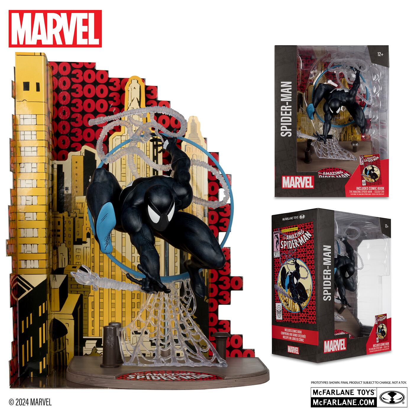 マクファーレン・トイズ マーベル シーン・フィギュア #005 スパイダーマン (シンビオートスーツ) 1/6 スタチューフィギュア 未開封