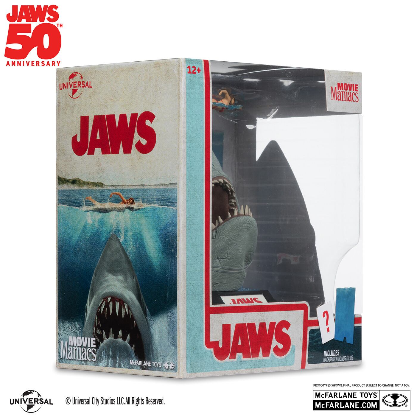 マクファーレン ムービー・マニアックス JAWS ジョーズ 50周年 ジョーズ 6インチ ポーズドスタチュー フィギュア 未開封