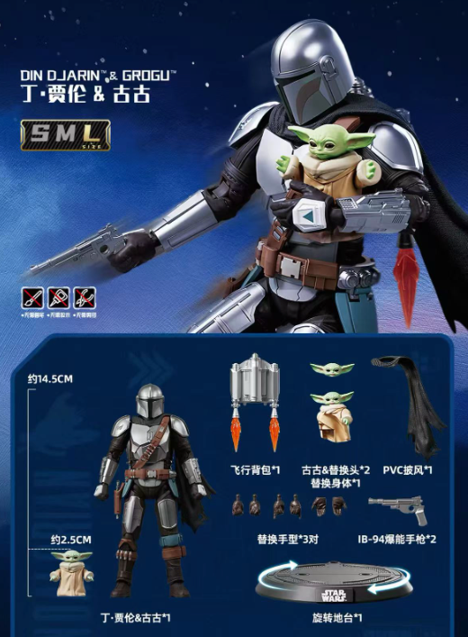 ブロッキーズ スター・ウォーズ ディンジャリン&グローグー(マンダロリアン&グローグー) チャンピオンクラス・ライト バージョン モデルキット 未開封