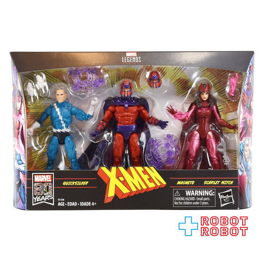 マーベルレジェンド マーベル80周年 X-MEN シリーズ マグニートー&クイック・シルバー&スカーレット・ウィッチ 3パック 6インチ アクションフィギュア 未開封