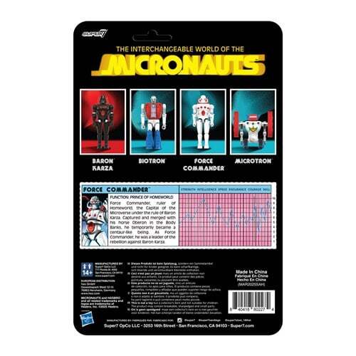 スーパー7 リ・アクション+ マイクロノーツ フォース・コマンダー 3.75インチ アクションフィギュア 未開封