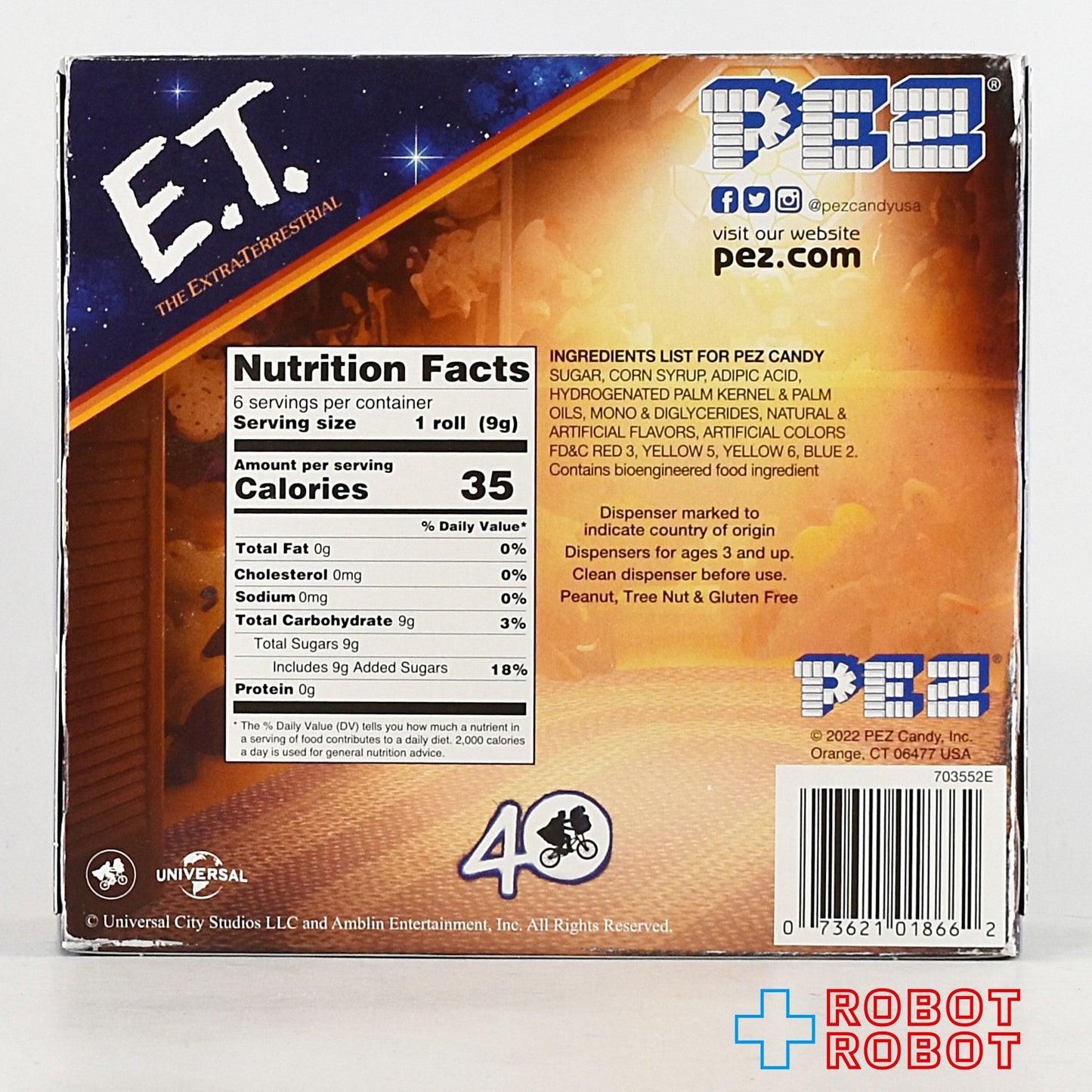 E.T. PEZ 40周年記念ボックスセット ミニペッツ２パック 未開封