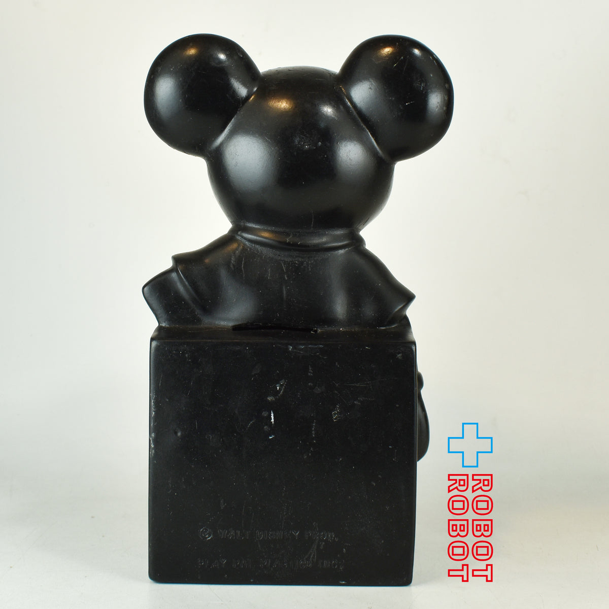ディズニー ミッキーマウス 黄シャツ 艶無し ソフビ貯金箱 プレイパル社 ※底蓋欠