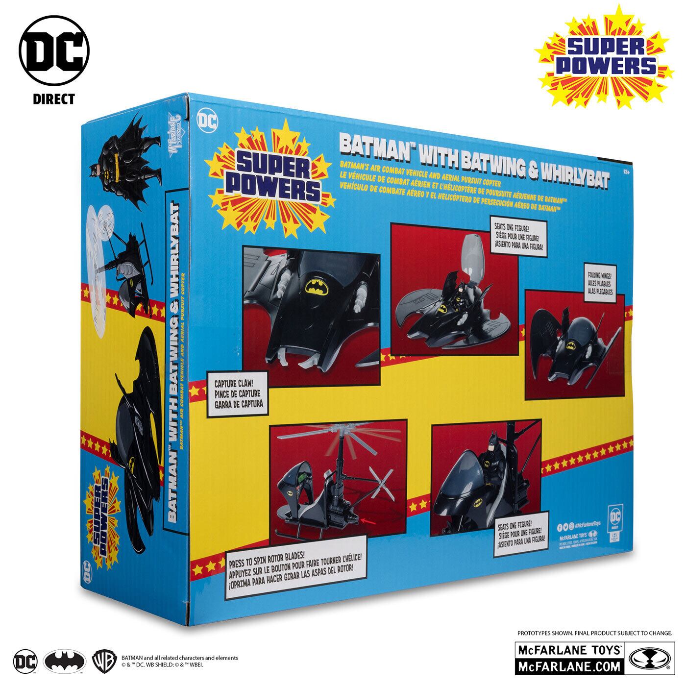 マクファーレン・トイズ DCダイレクト DCスーパーパワーズ バットマン & バットウィング & ワーリーバット 4インチ ビークル 国内版 未開封