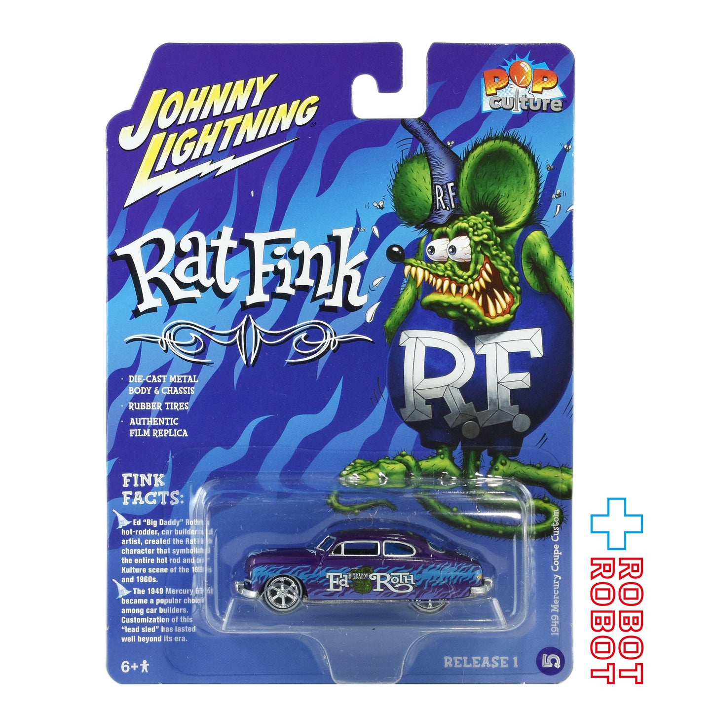 ジョニーライトニング ポップカルチャー ラットフィンク 1949 マーキュリー・クーペ・カスタム ミニカー 未開封