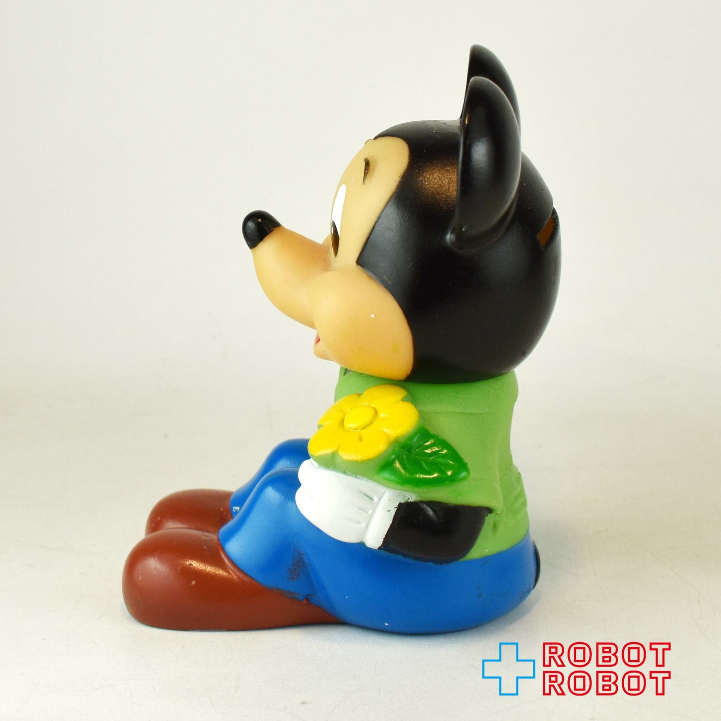 三菱銀行 ミッキーマウス フラワー 緑シャツ 貯金箱