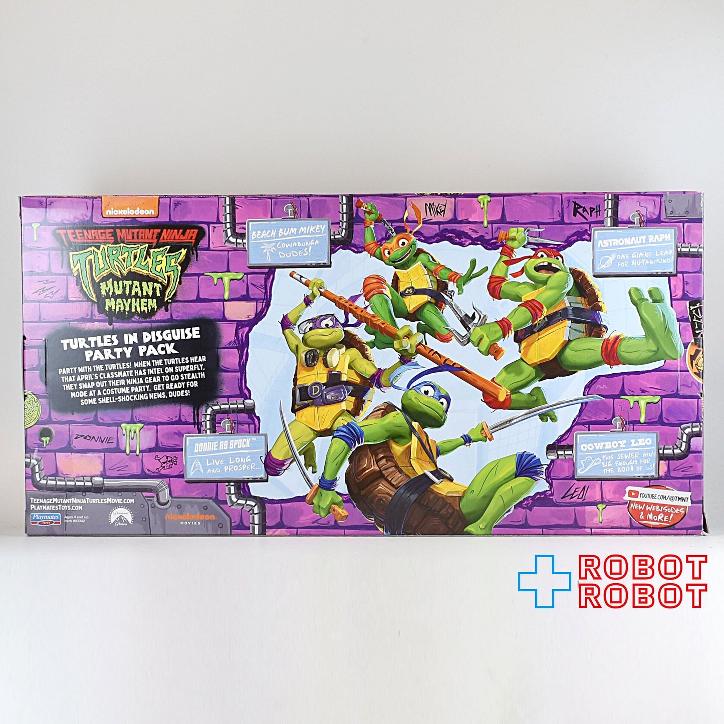 プレイメイツ タートルズ ミュータント・パニック！TMNTタートルズ イン ディスガイス パーティー パック 4.5インチ フィギュア 未開封