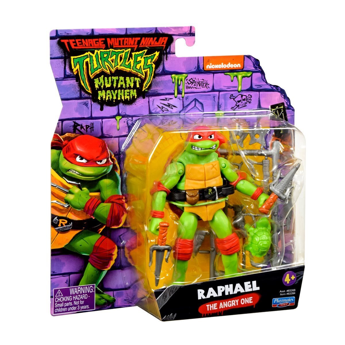 プレイメイツ タートルズ ミュータント・パニック！TMNTラファエロ 4.5インチ ベーシックフィギュア 未開封