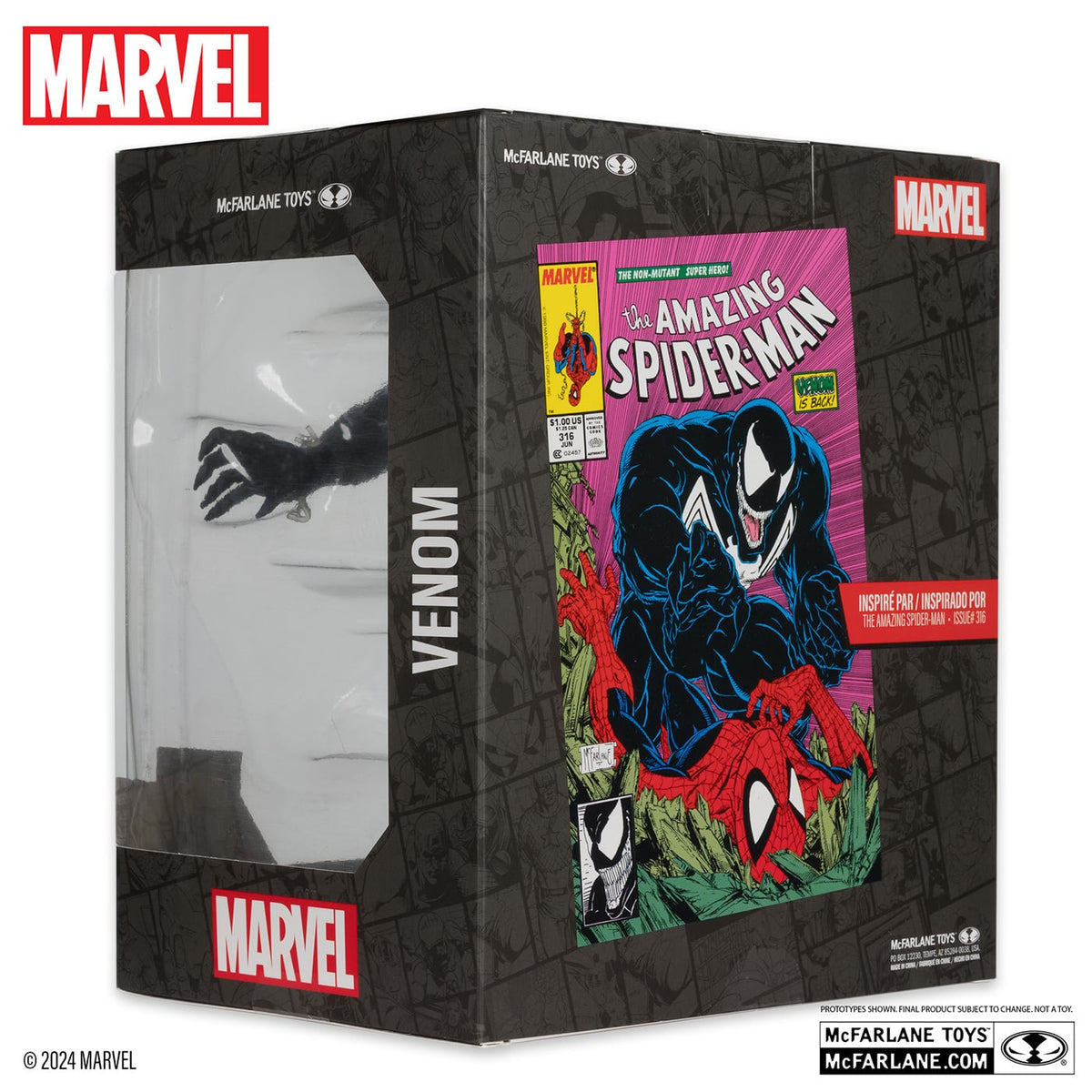 マクファーレン・トイズ マーベル シーン・フィギュア #007 ヴェノム トッド・マクファーレン・トイズ／The Amazing Spider-Man Vol.1 #316 1/6 スタチューフィギュア 未開封 ※難有り
