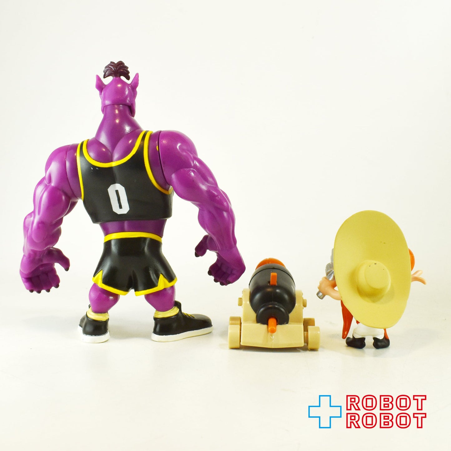 プレイメイツ社 ルーニー・テューンズ スペース・ジャム ヨセミテ・サム vs バプカス with 3ポイント・ボール・ブラスター アクションフィギュア 1996