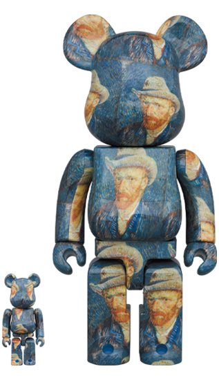 メディコム BE@RBRICK ベアブリック 100% & 400% ゴッホ美術館 灰色フェルト帽の自画像 未開封 ♦︎４号店商品 - ROBOTROBOT