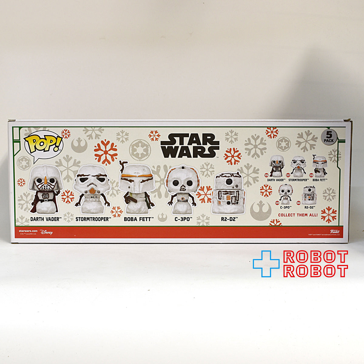 ファンコ POP! スター・ウォーズ スノーマンシリーズ ダース・ベイダー/ストームトルーパー/ボバ・フェット/C-3PO/R2-D2 5パック 箱入未開封