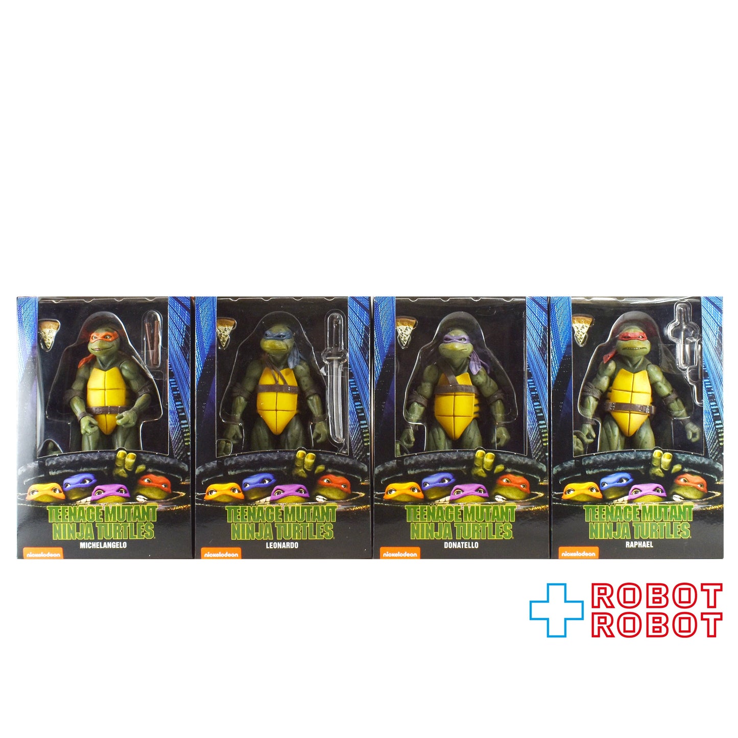 ネカ TMNT ティーンエイジ・ミュータント・ニンジャ・タートルズ 1990 7インチ アクションフィギュア 4体セット 箱入開封