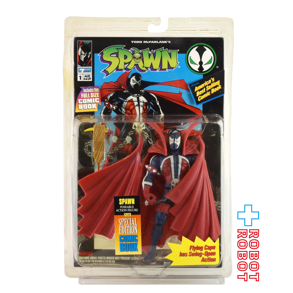 マクファーレン・トイズ SPAWN シリーズ 1 スポーン w/ コミックブック アクションフィギュア 未開封