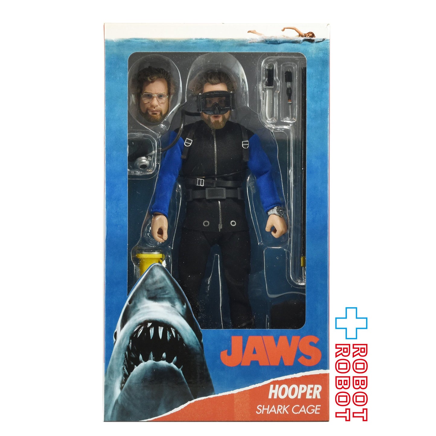 ネカ ジョーズ シャークケージ フーパー 8インチ アクションフィギュア 未開封