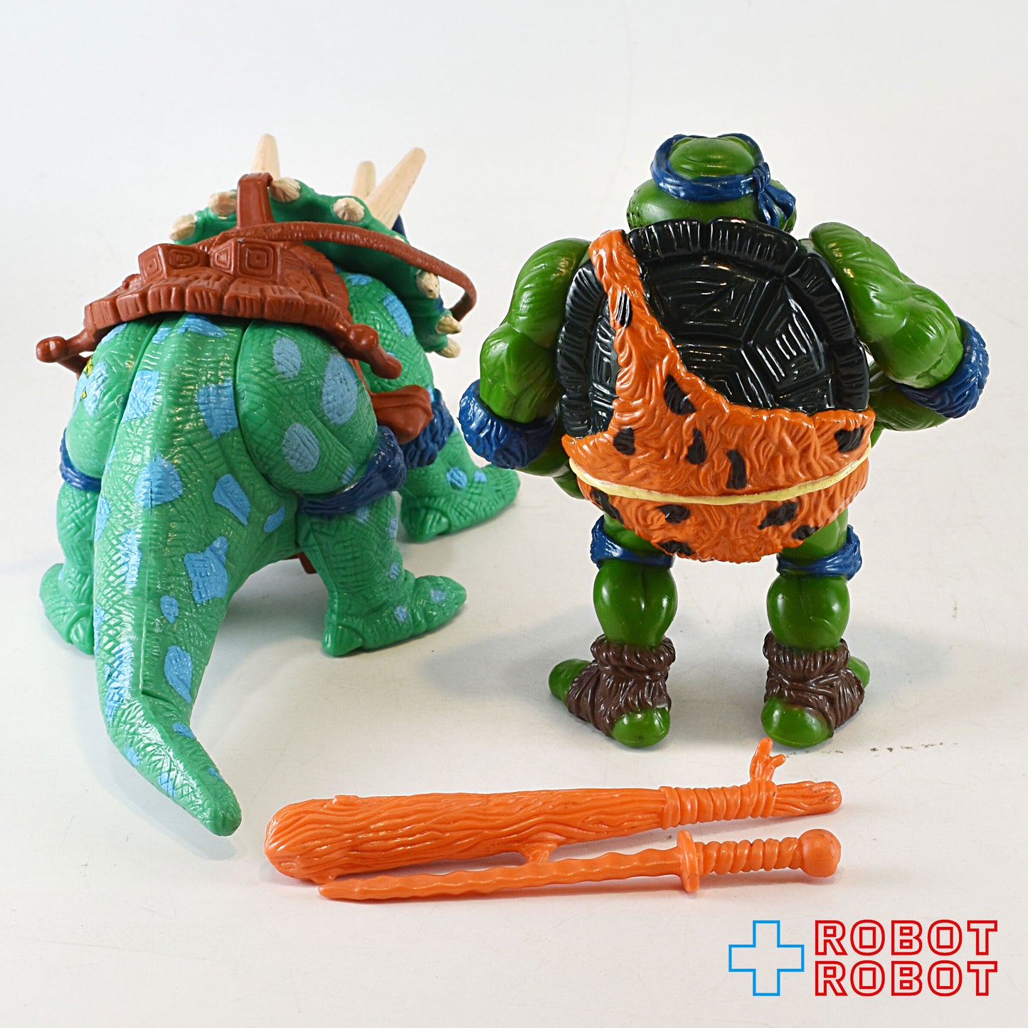 プレイメイツ ティーンエイジ・ミュータント・ニンジャ・タートルズ TMNT レオと恐竜ディンギー・ディノ アクションフィギュア ルース完品