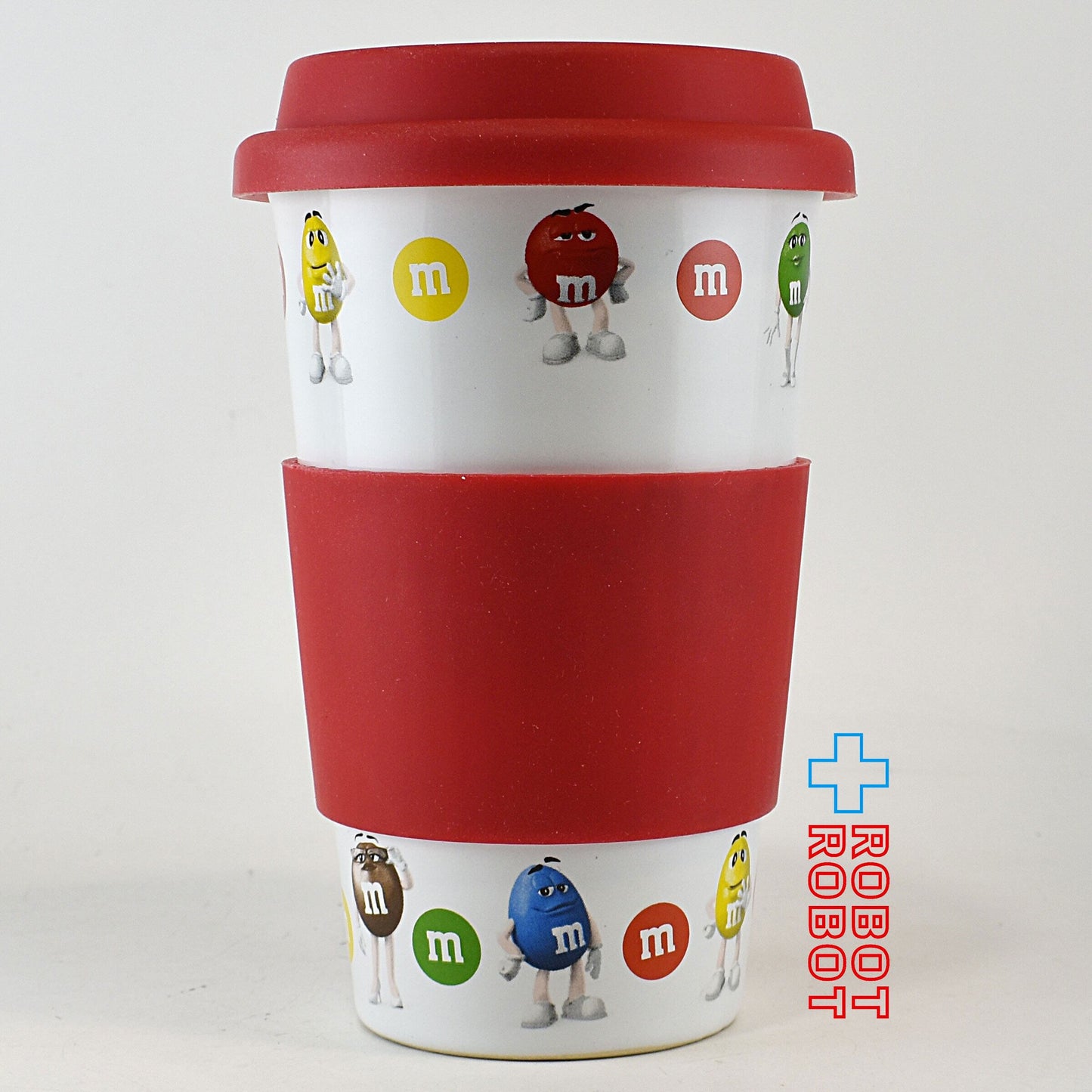 M&M's エムアンドエムズ 陶器マグカップ タンブラー シリコンバンド 蓋付き 2018