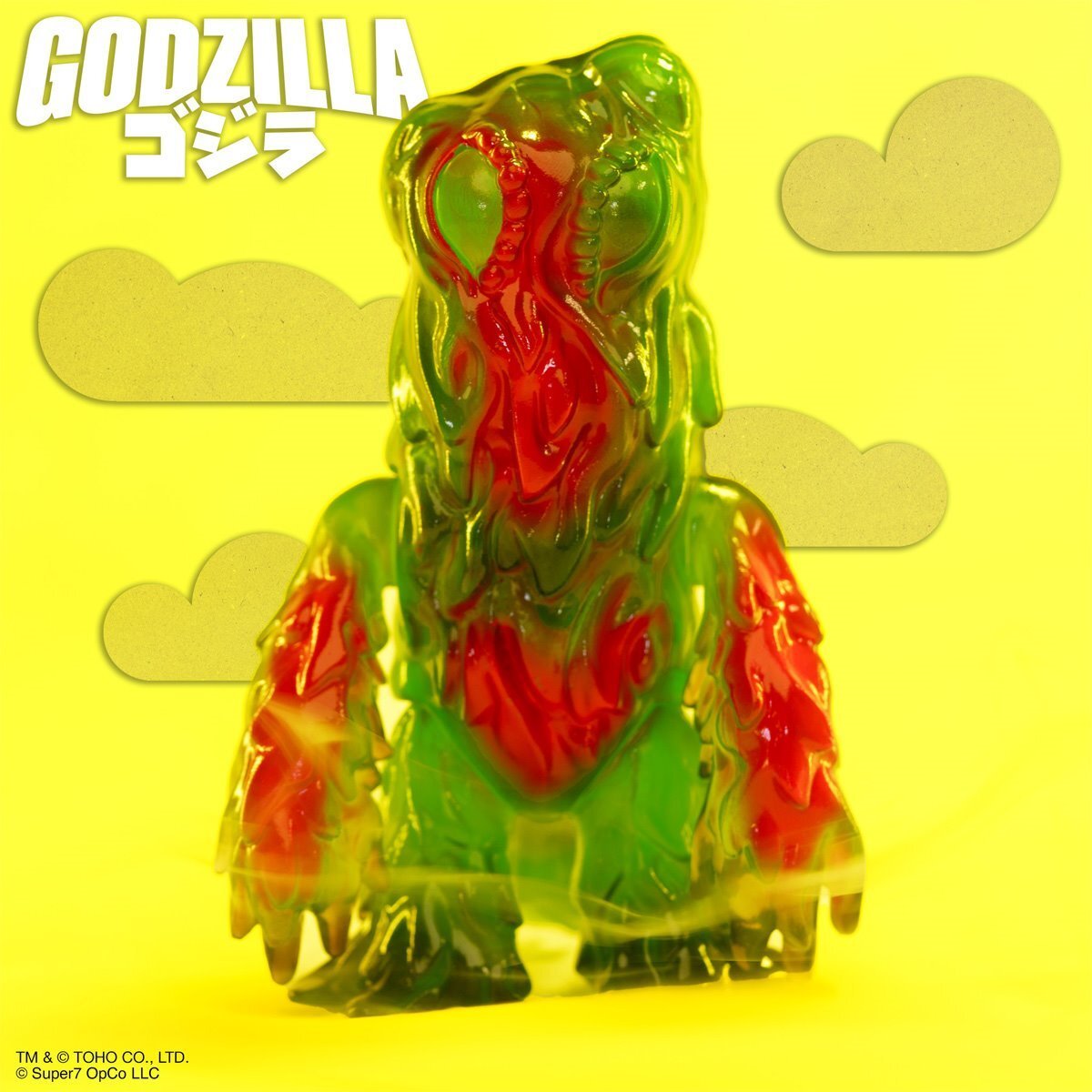 スーパー7 リ・アクション 東宝ゴジラ怪獣 ヘドラ (クリアグリーン) アクションフィギュア 3.75インチ 未開封