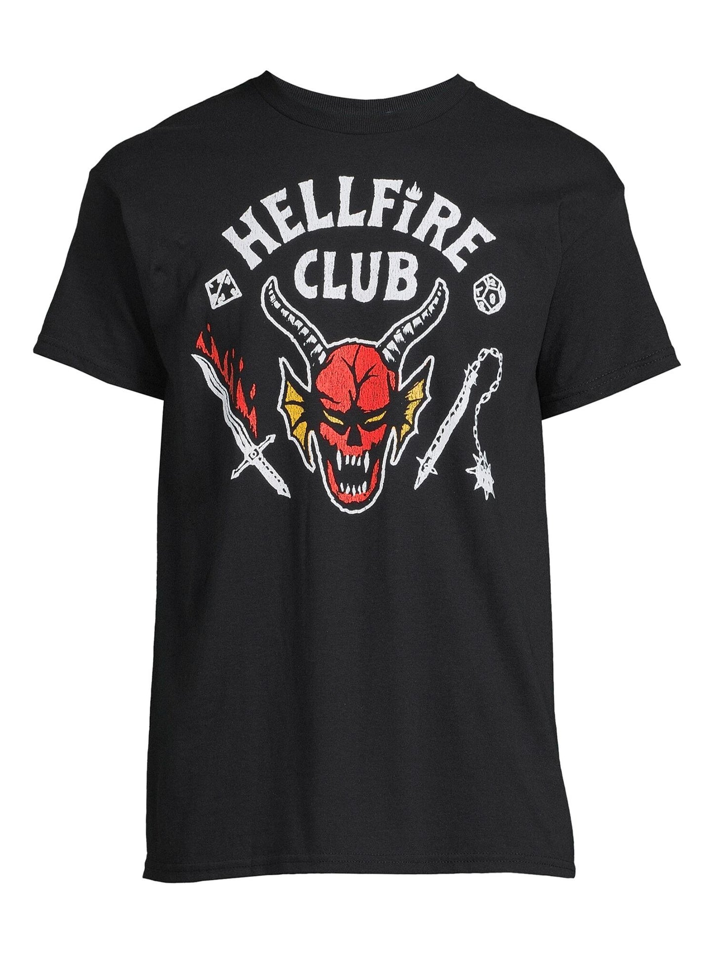 ストレンジャー・シングス Tシャツ Stranger Things Hellfire Club, Men's Graphic Crew Neck Short Sleeves T-Shirt