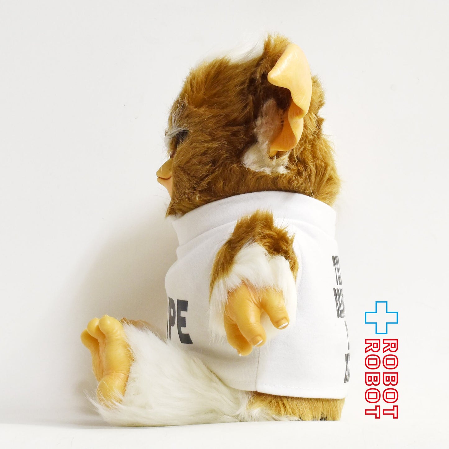 グレムリン オーバーザストライプス ストライプ モグワイ 薄茶色 ぬいぐるみ 白Tシャツ着用 28センチ 袋入