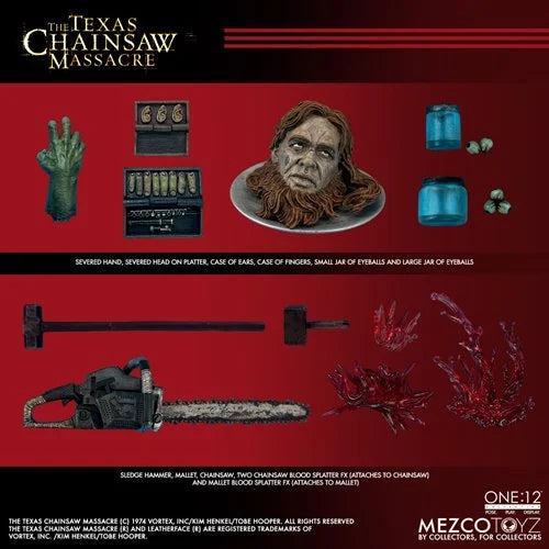 メズコ メズコ ワン12コレクティブ 悪魔のいけにえ 2003 レザーフェイス 1/12 アクションフィギュア 未開封