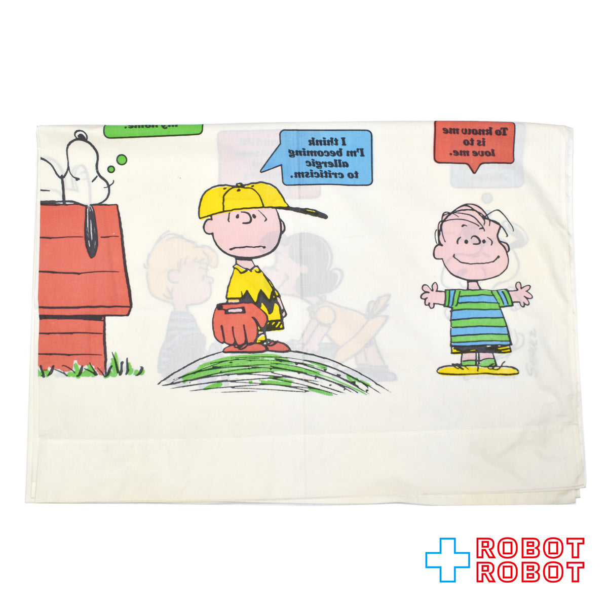ピーナッツ スヌーピー フラットシーツ 170cm x 240cm 1971年