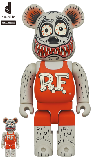 メディコム BE@RBRICK ベアブリック 100％ & 400% ラットフィンク グレー Ver. 未開封 ♦︎４号店商品 - ROBOTROBOT