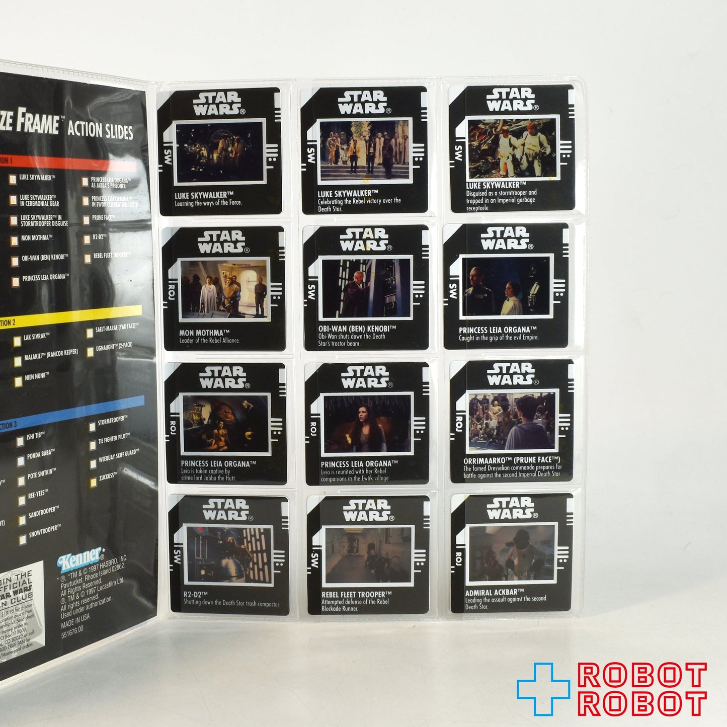 スター・ウォーズ POTF2 FF フリーズフレーム スライドビューワー ルークの双眼鏡 + スライド58種 w/ホルダーケース