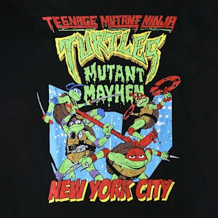 タートルズ TMNT ティーンエイジ・ミュータント・ニンジャ・タートルズ：：ミュータント・パニック！ニューヨーク グラフィック Tシャツ Lサイズ