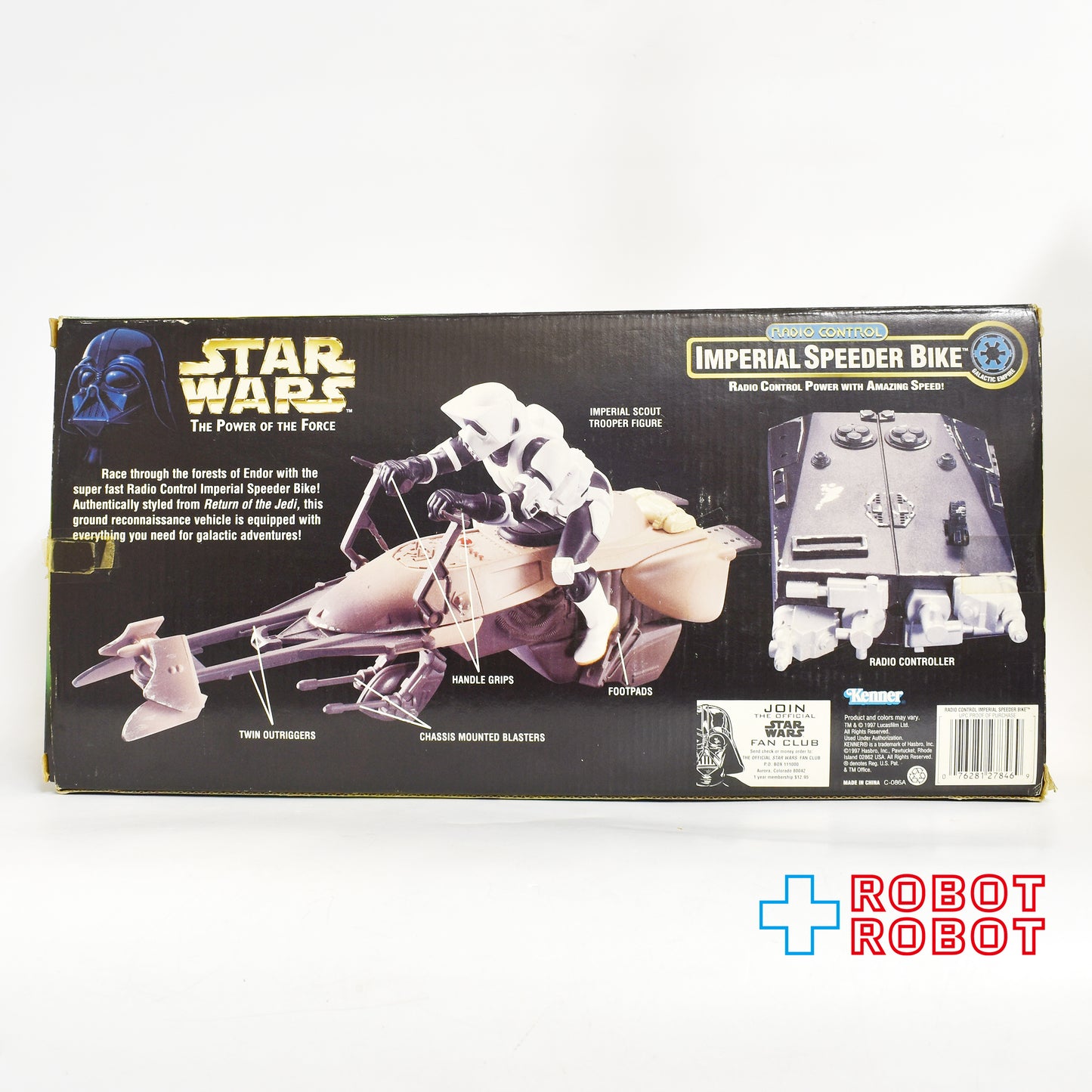 ※不可動、本体変色：スター・ウォーズ POTF インペリアル スピーダーバイク R/C アクションビークル 開封箱入