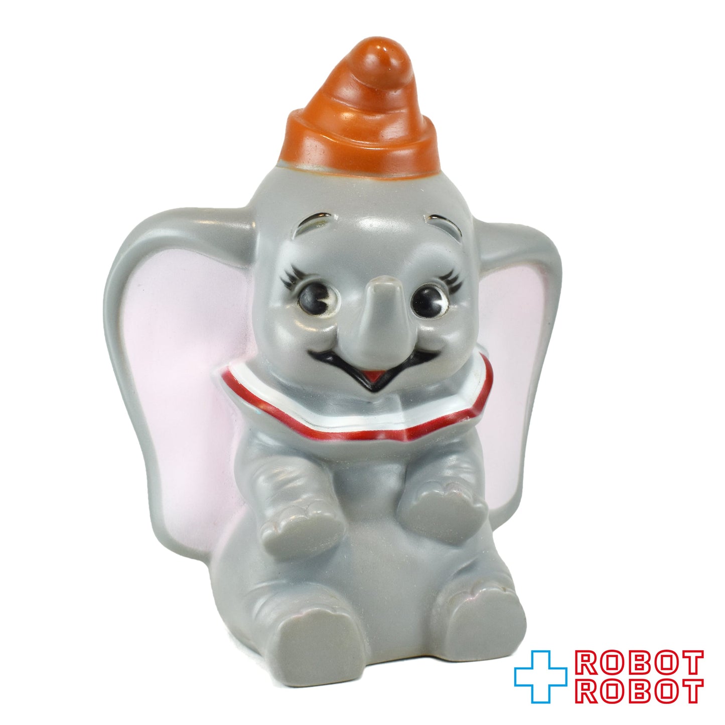 プレイパル デイズニー ダンボ スモール 赤色帽子 ソフビ貯金箱 ウォルトディズニープロダクション 底蓋欠
