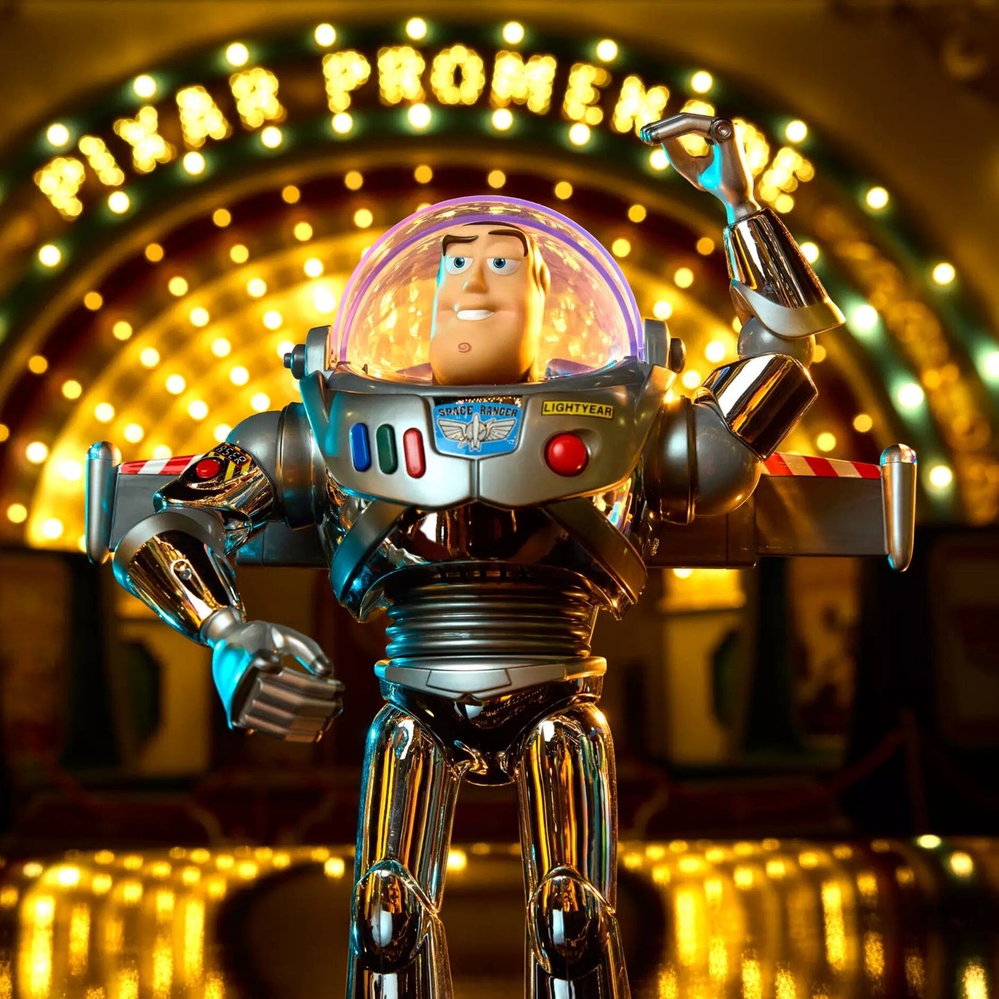 ディズニーストア トイ・ストーリー 30周年 バズ・ライトイヤー シルバー トーキングフィギュア US版 未開封