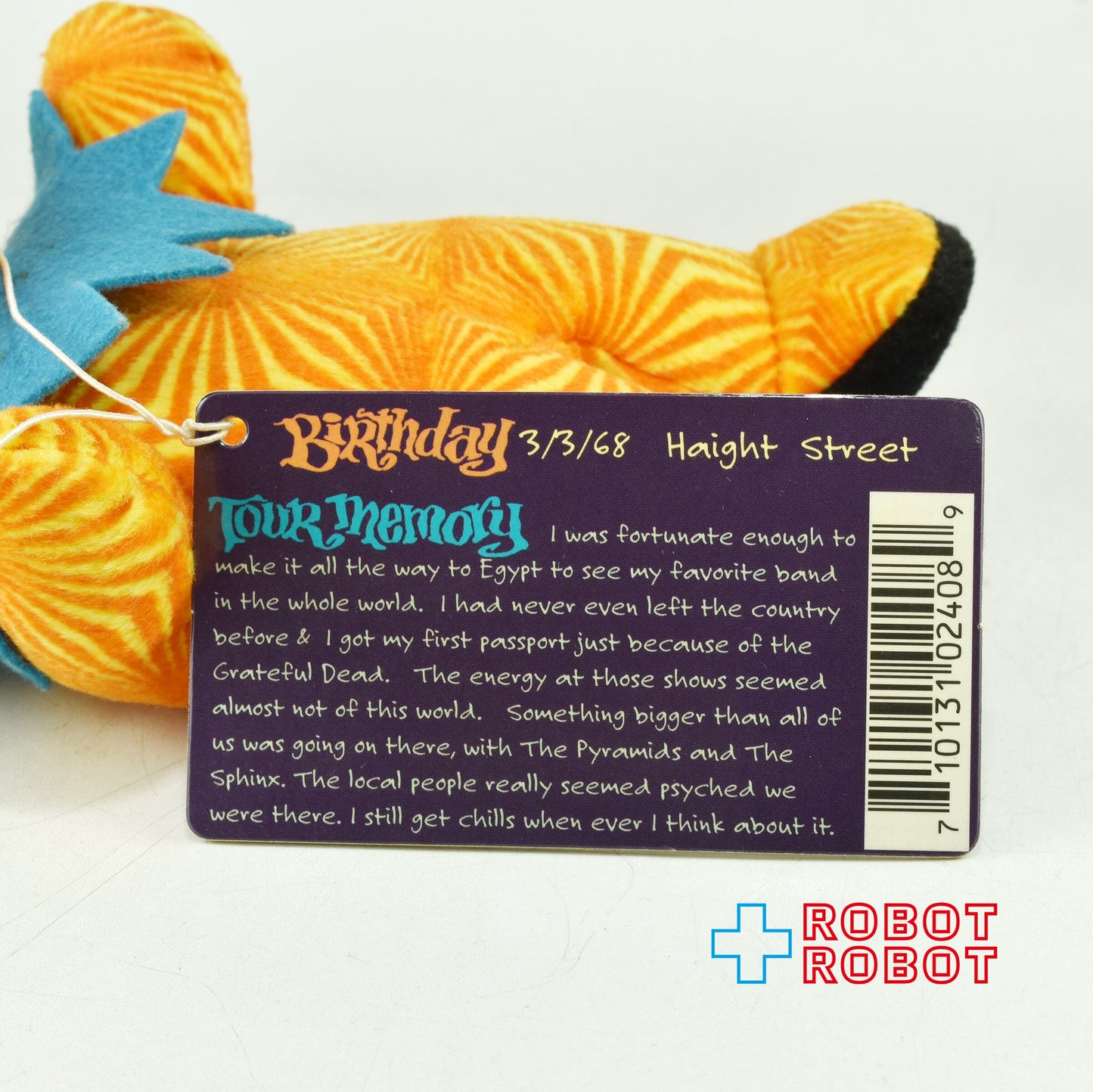 グレイトフルデッド ビーンベアコレクティブルズ アシュベリー ぬいぐるみ人形 紙タグ付き