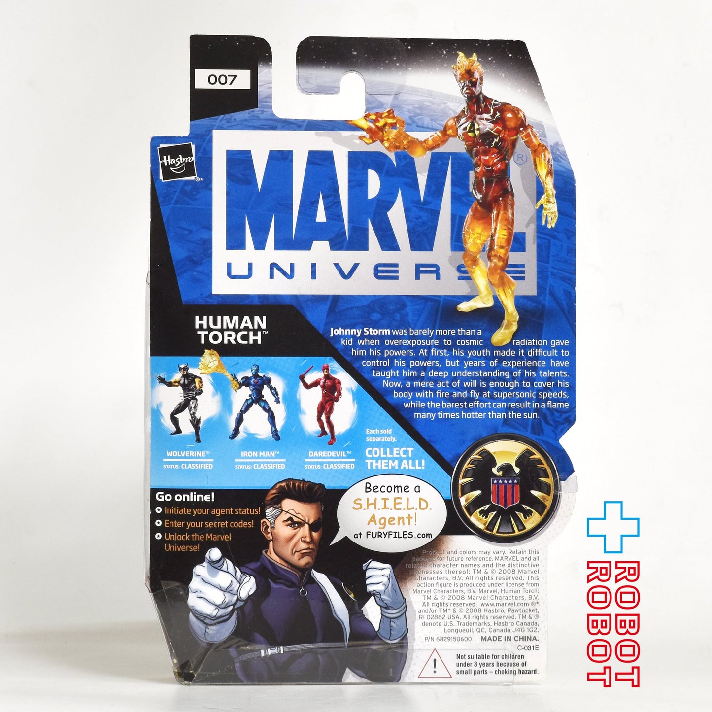 ハズブロ マーベルユニバース 007 ヒューマン・トーチ 3.75インチ アクションフィギュア 未開封