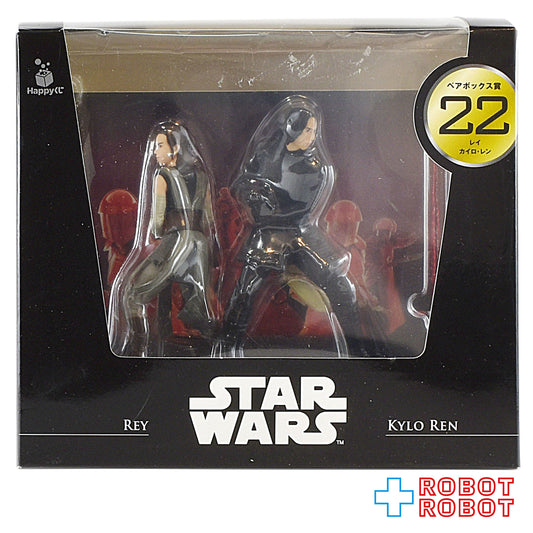 メディコム Happyくじ スター・ウォーズ BE@RBRICK ベアブリック ペアボックス賞 22 レイ カイロ・レン 箱入未開封