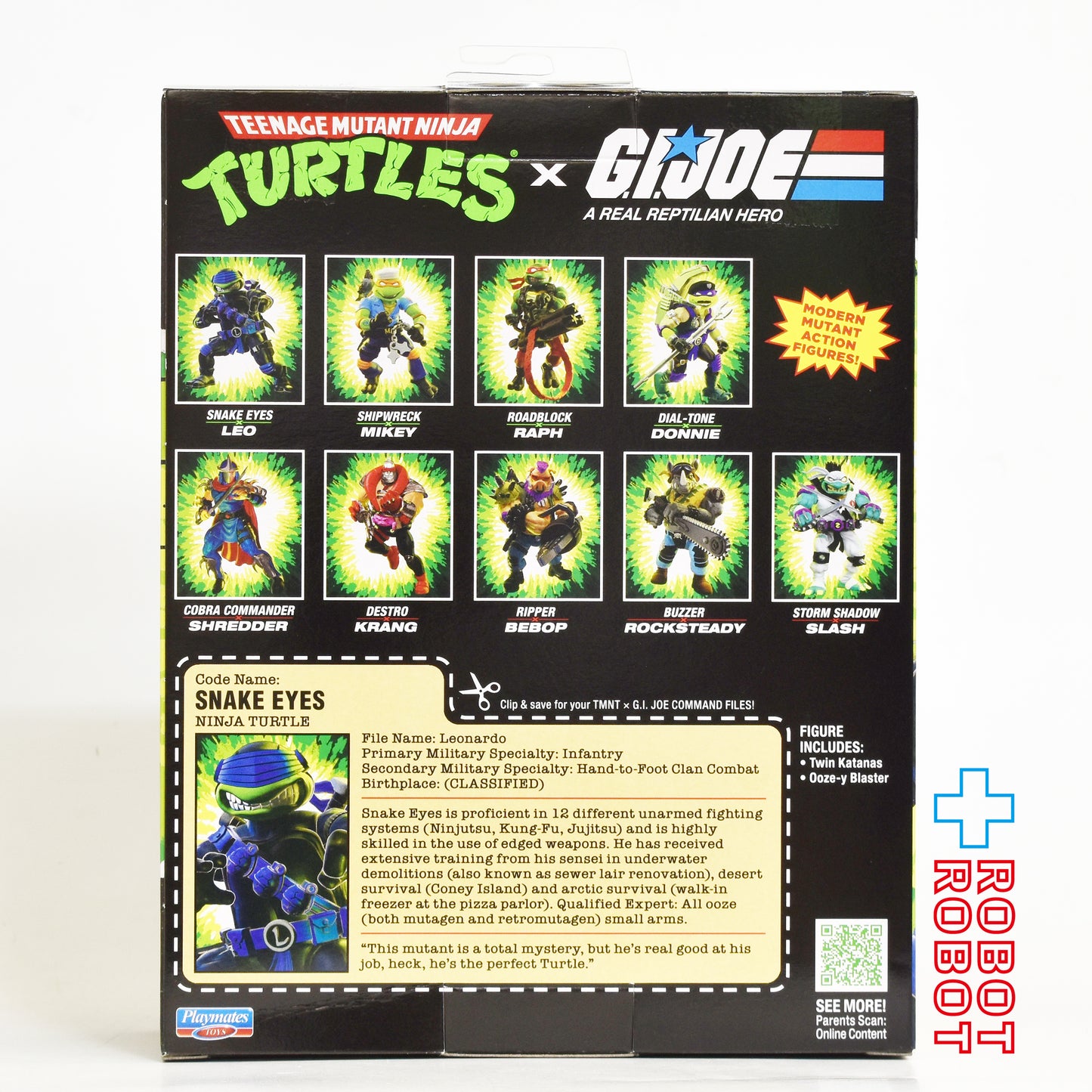 プレイメイツ ティーンエイジ・ミュータント・ニンジャ・タートルズ TMNT x G.I.ジョー レオナルド as スネーク・アイズ アクションフィギュア 未開封