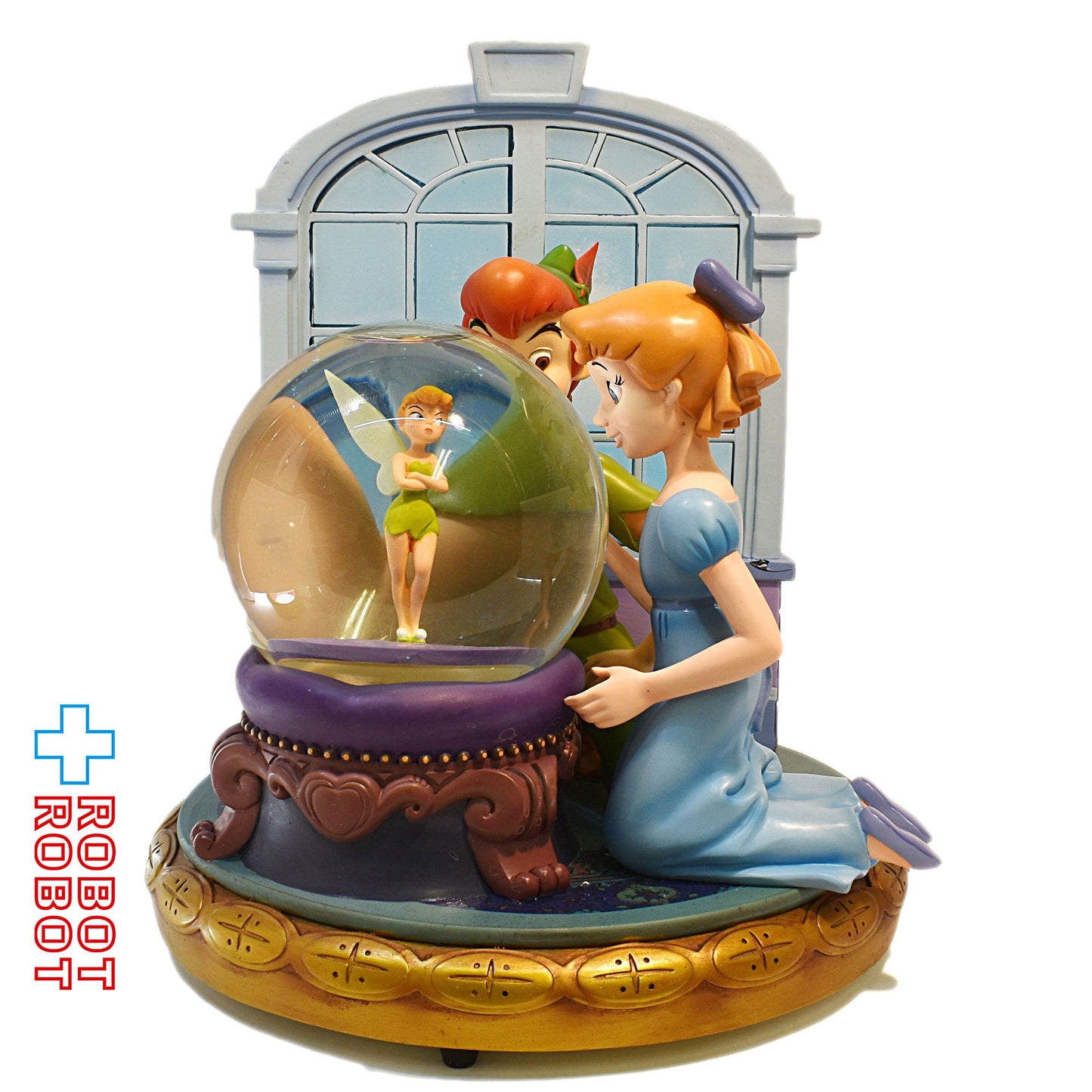ディズニー ピーターパン ティンカーベル ウェンディ ミュージカル スノーグローブ 箱付 ※難有り