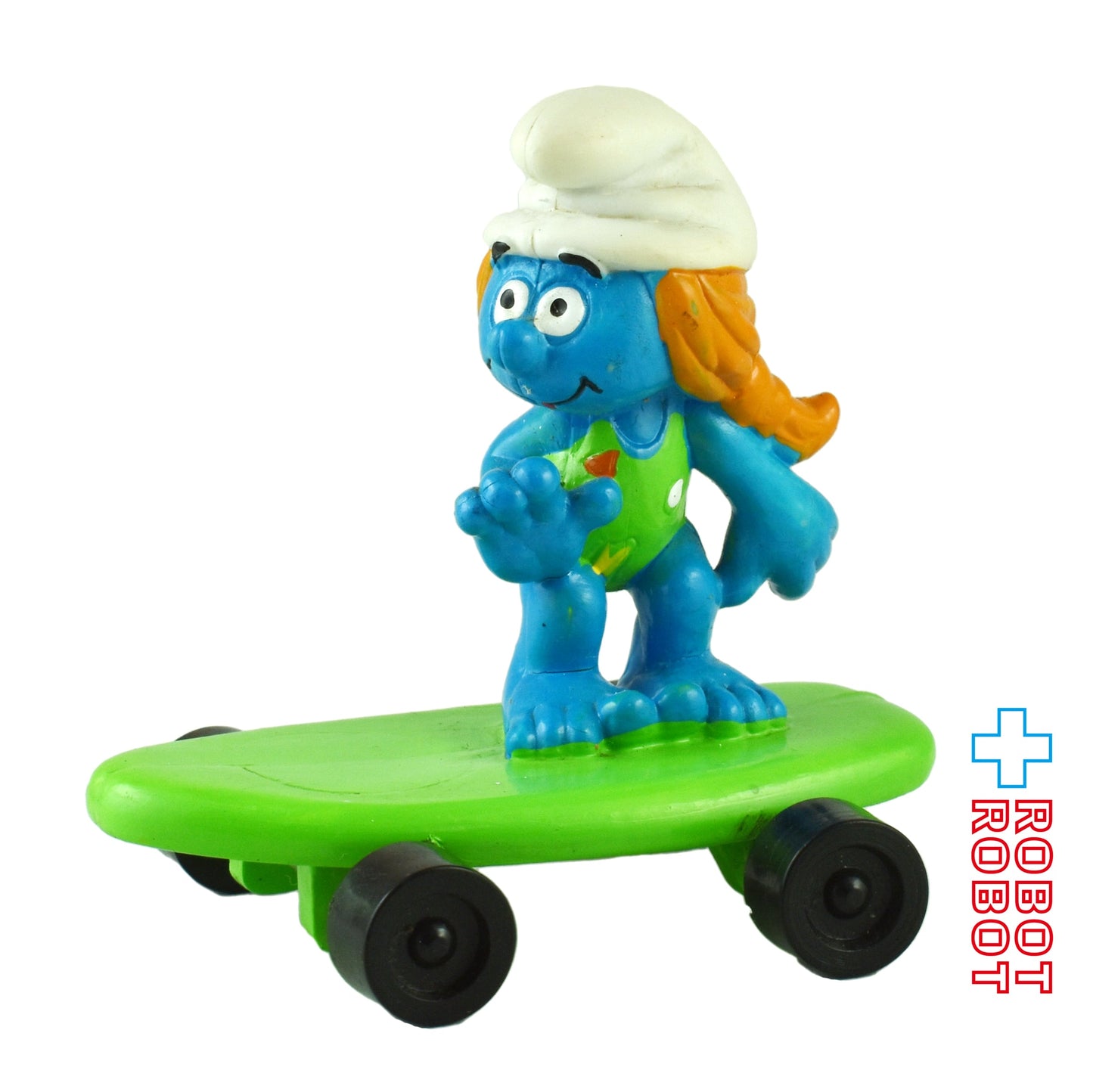 アプローズ社  ハーディーズ スマーフ スマーフェット スケートボード（緑） PVCフィギュア ミールトイ 1990
