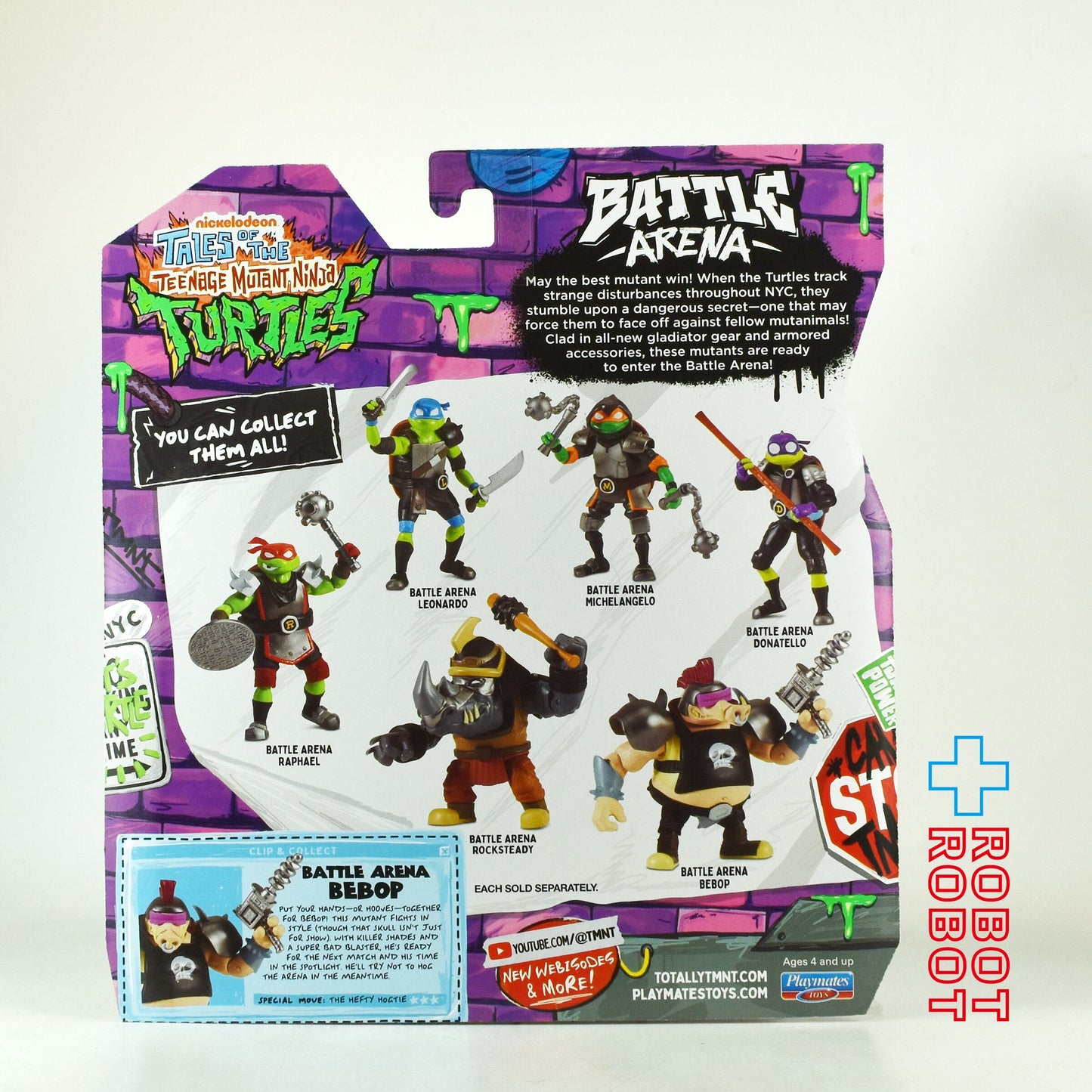 プレイメイツ テイルズ・オブ・ティーンエイジ・ミュータント・ニンジャ・タートルズ  バトル・アリーナ ビーバップ 4.5インチ ベーシックフィギュア 未開封