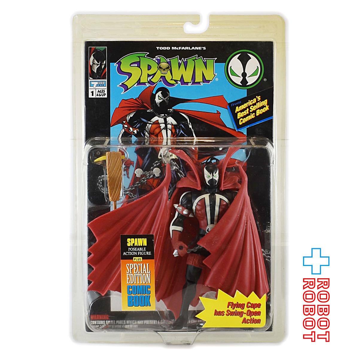 マクファーレン・トイズ SPAWN シリーズ 1 スポーン w/ コミックブック アクションフィギュア 未開封