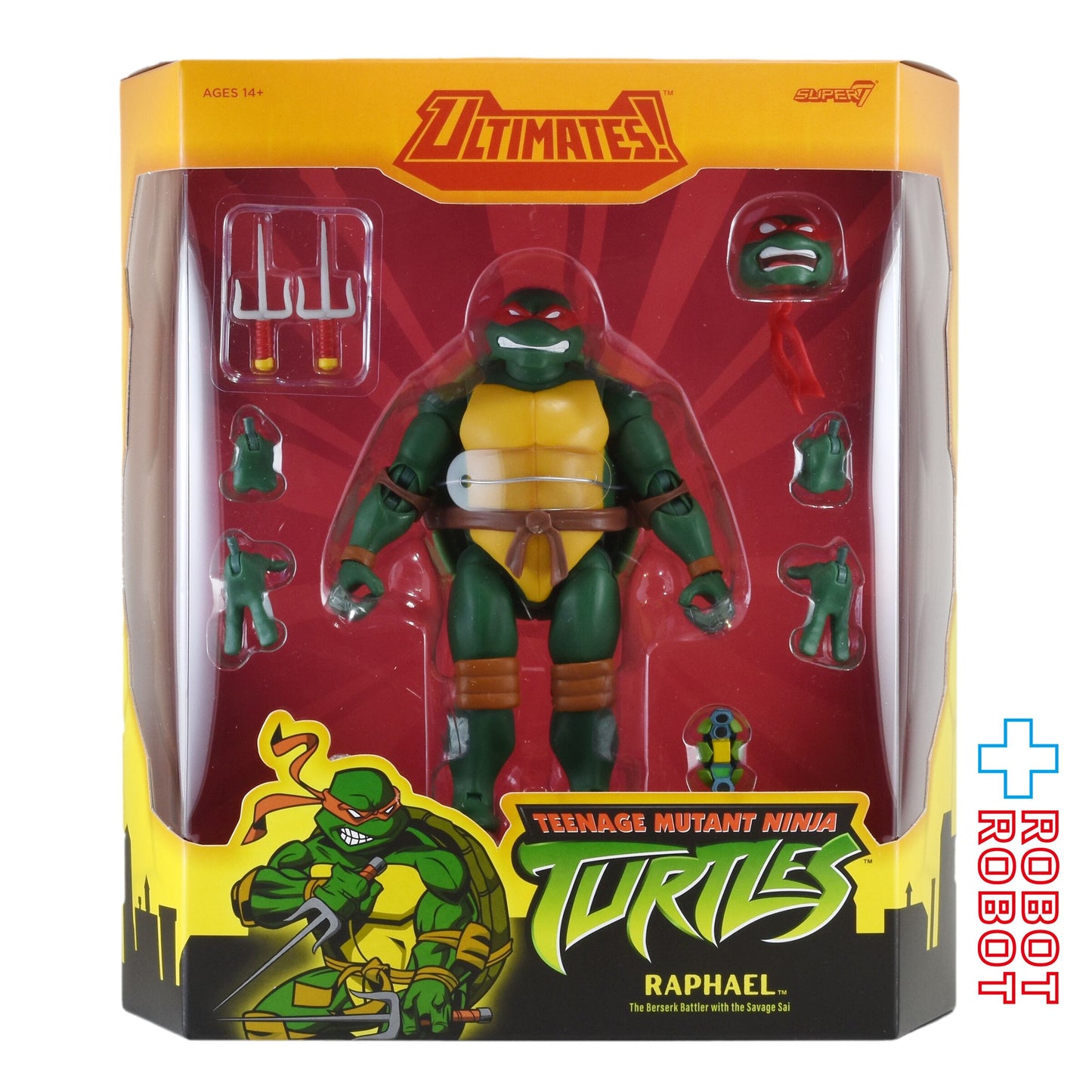 スーパー7 ティーンエイジ・ミュータント・ニンジャ・タートルズ アルティメット ラファエロ (2003) 7インチ アクションフィギュア 未開封