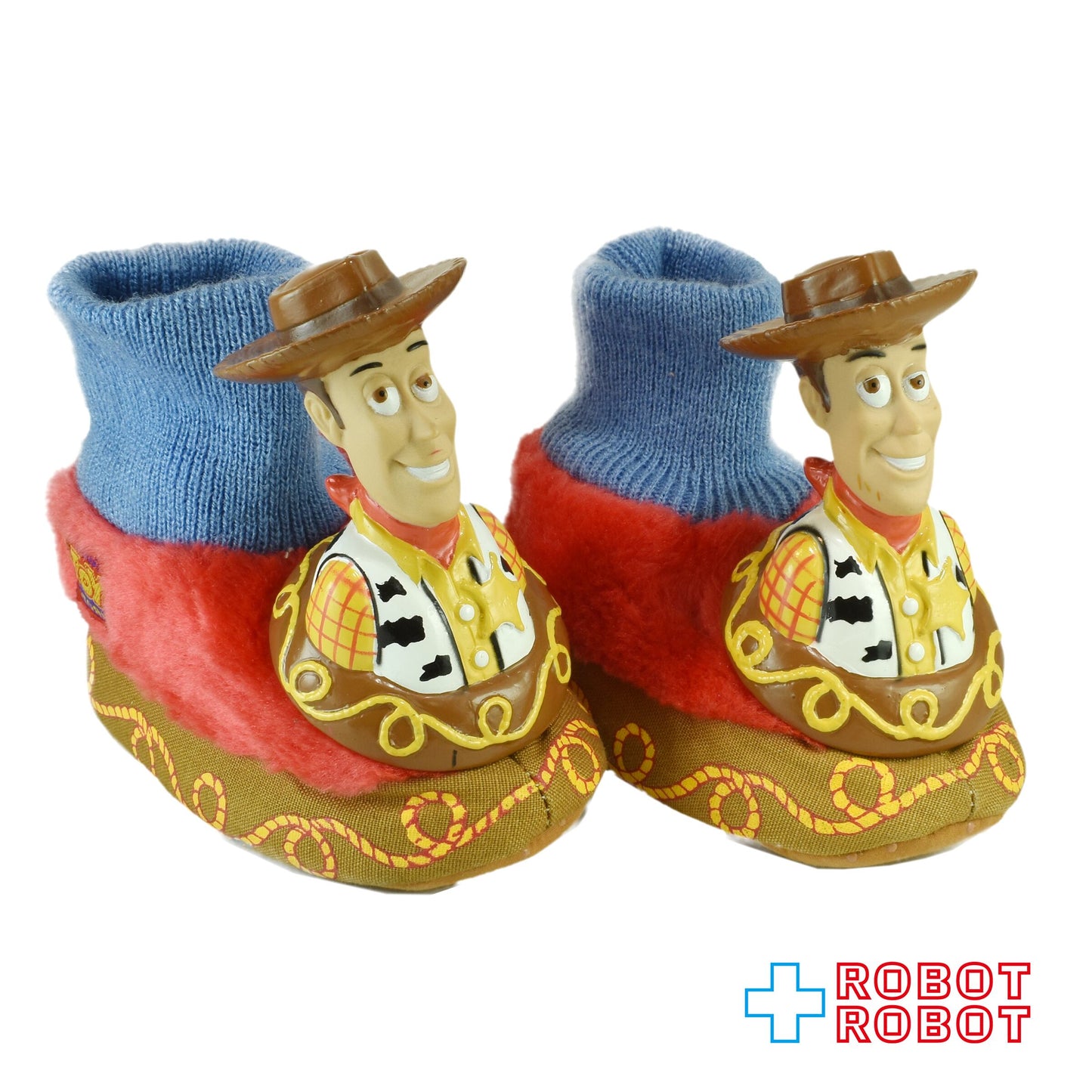トイ・ストーリー ウッディ ソフビフィギュア付きルームシューズ / スリッパ サイズ5-6 (S)