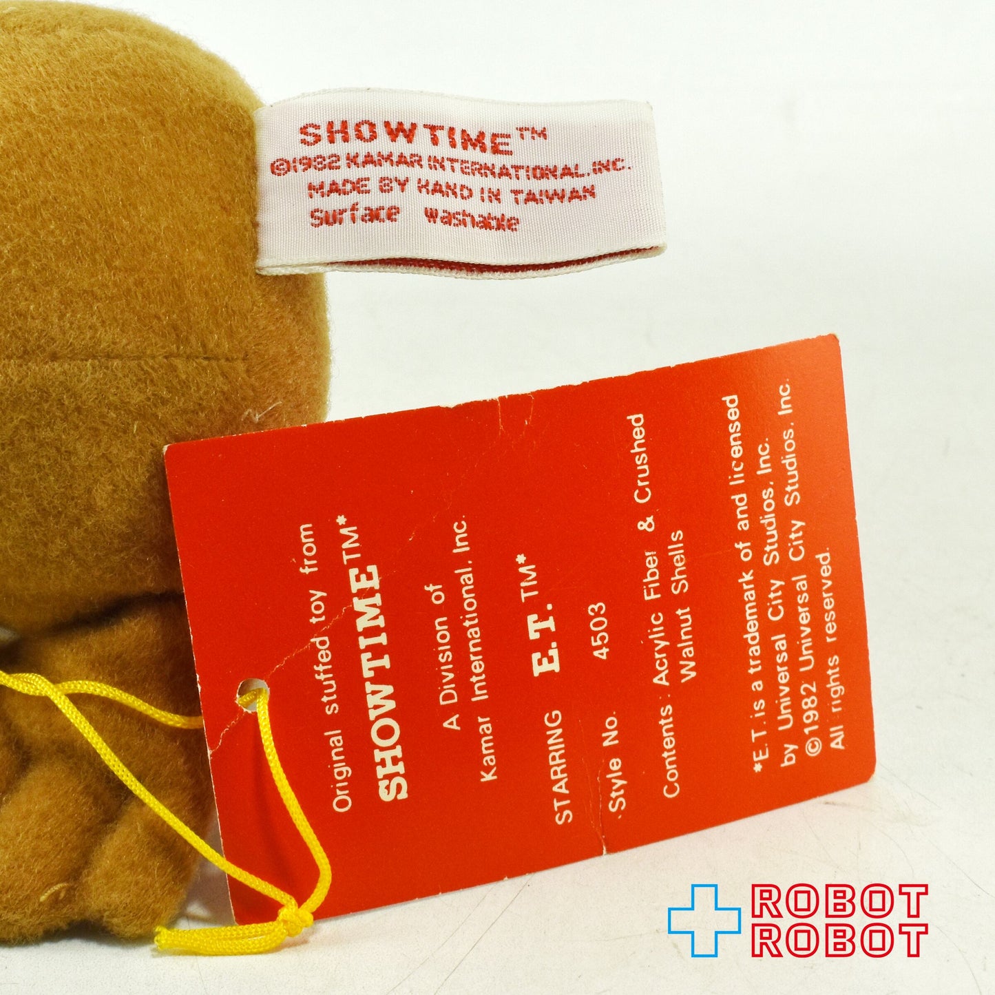 KAMAR社 E.T. ぬいぐるみ人形 20cm メイドイン台湾 紙タグ(赤)付き
