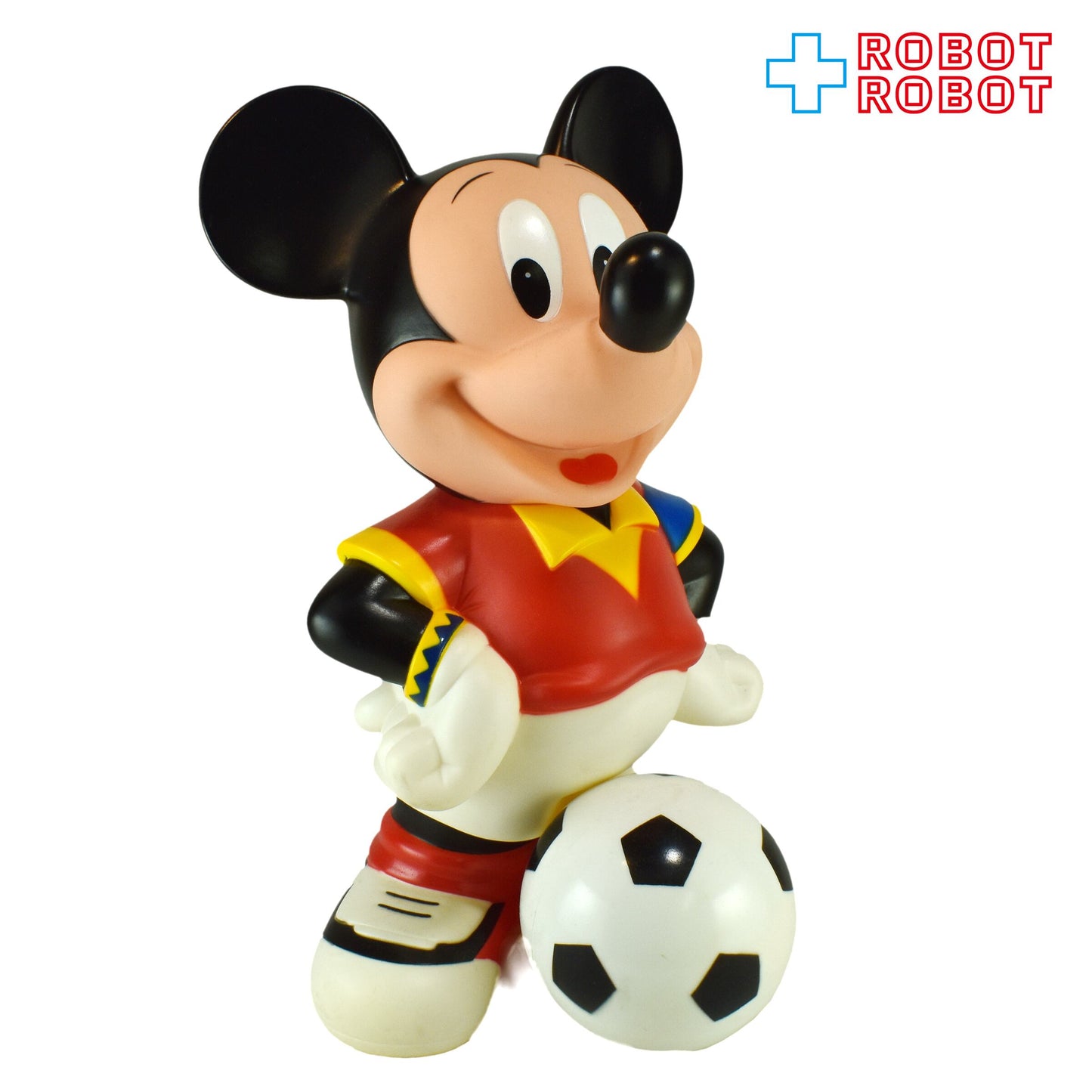 三菱銀行 ディズニー ミッキーマウス サッカー ソフビ貯金箱